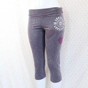 Vintage Y2K Wash Victoria's Secret Pink Foldover Capri Leggings L